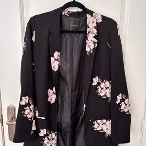 Dynamite Black Floral Women's Blazer